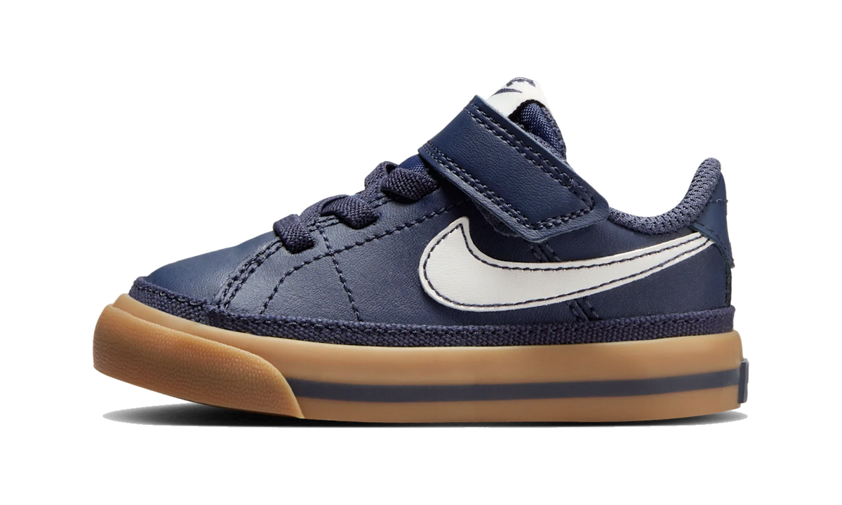 Overkicks - Nike Court Legacy Thunder Blue Gum Light Brown Sail (TD) (DA5382-401) - vista lateral