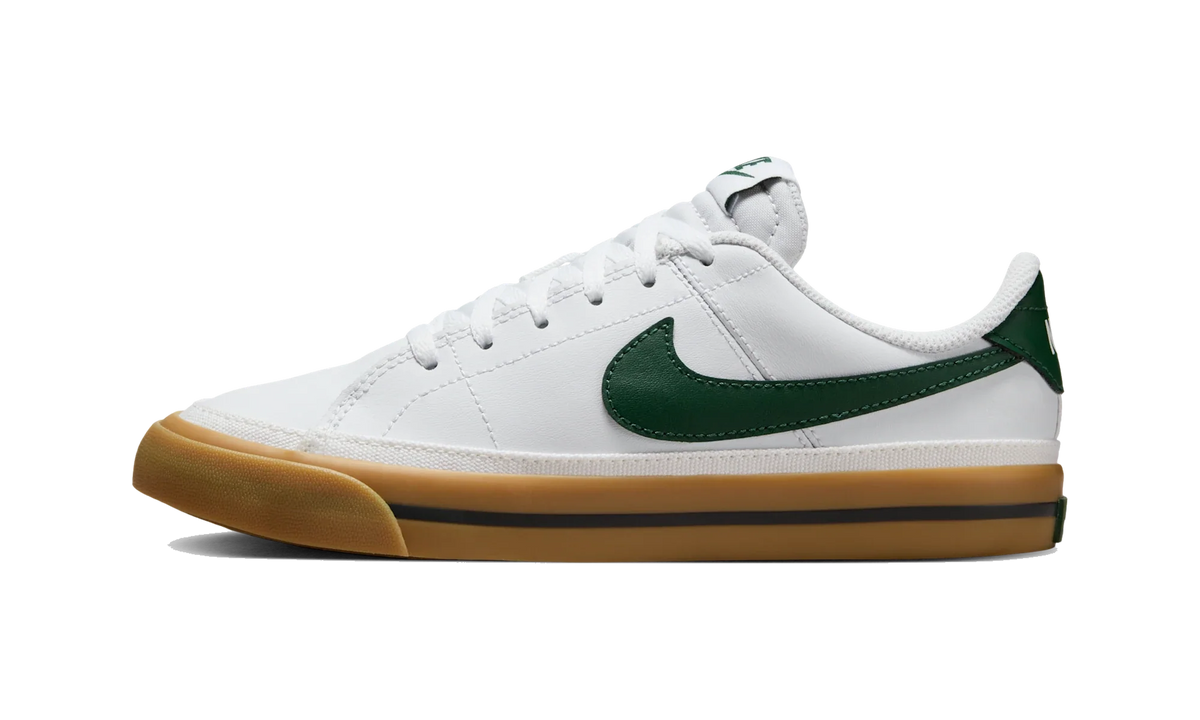 Overkicks - Nike Court Legacy White Gum Light Brown Anthracite Fir (GS) (DA5380-134) - vista lateral