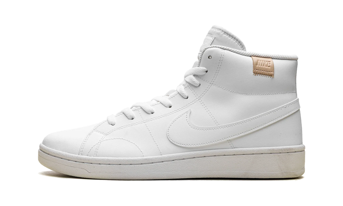 Overkicks - Nike Court Royale 2 Mid Triple White (Womens) (CT1725-100) - vista lateral