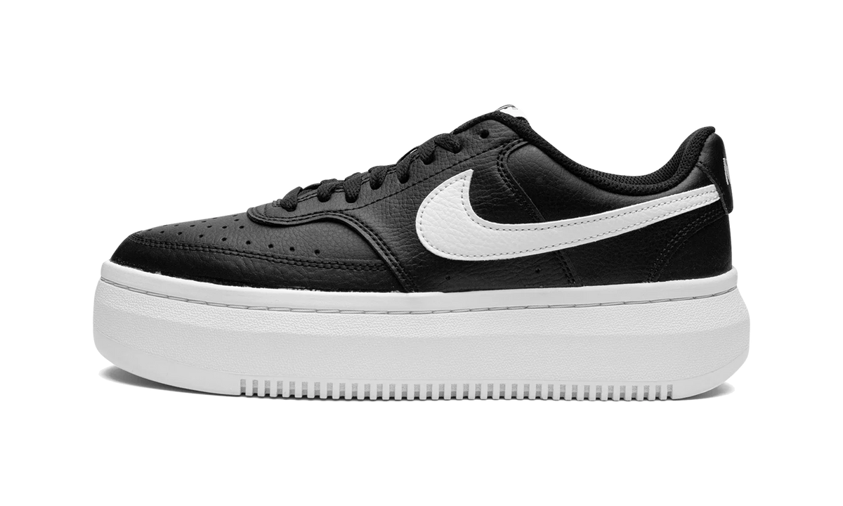 Overkicks - Nike Court Vision Alta LTR Black White (Womens) (DM0113-002) - vista lateral