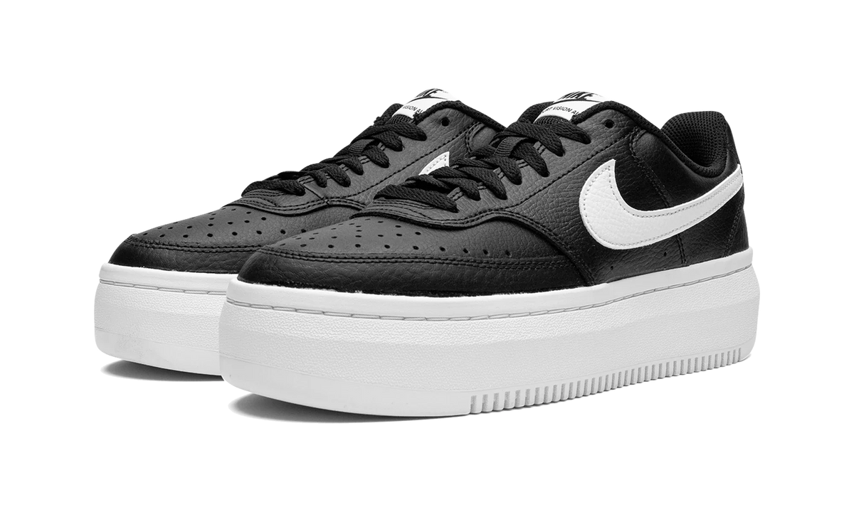 Overkicks - Nike Court Vision Alta LTR Black White (Womens) (DM0113-002) - vista trasera