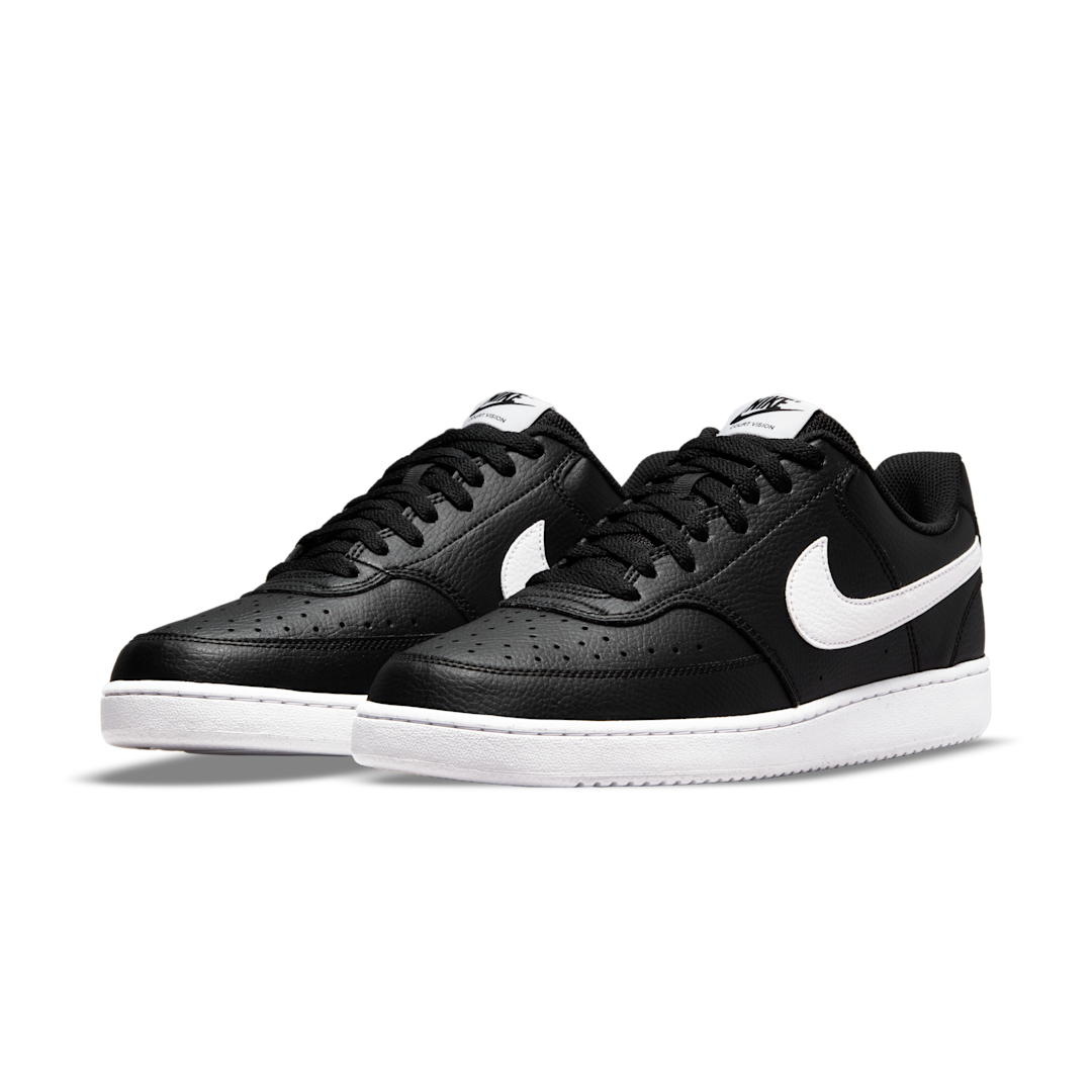 Overkicks - Nike Court Vision Low Next Nature Black White (DH2987-001) - vista trasera