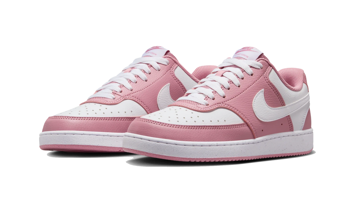 Overkicks - Nike Court Vision Low Next Nature Elemental Pink White (Womens) (DH3158-603) - vista trasera