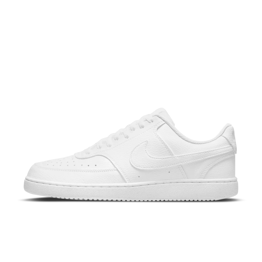 Overkicks - Nike Court Vision Low Next Nature Triple White (DH2987-100) - vista lateral