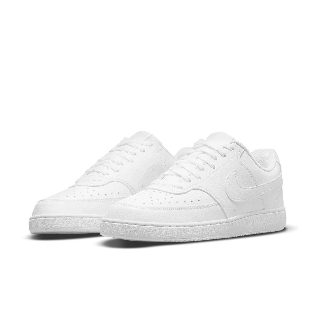 Overkicks - Nike Court Vision Low Next Nature Triple White (DH2987-100) - vista trasera