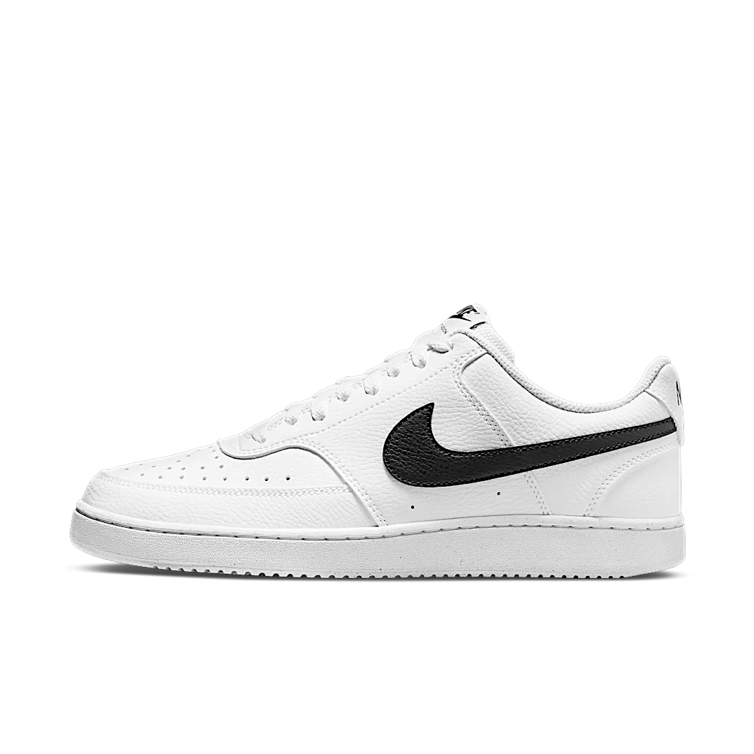 Overkicks - Nike Court Vision Low Next Nature White Black (DH2987-101) - vista lateral