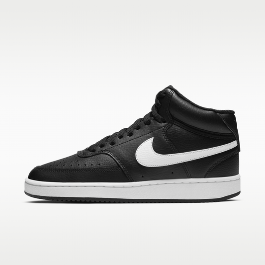 Overkicks - Nike Court Vision Mid Black White (Womens) (CD5436-001) - vista lateral