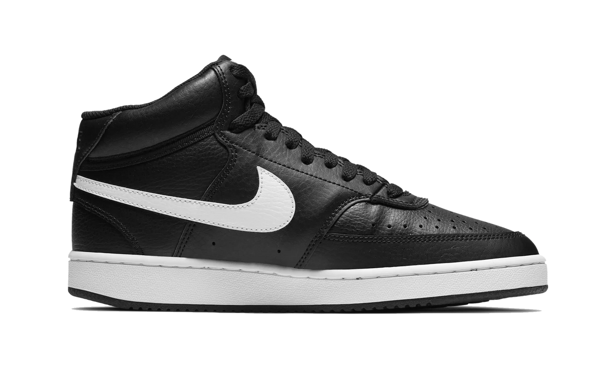 Overkicks - Nike Court Vision Mid Black White (Womens) (CD5436-001) - detalle suela
