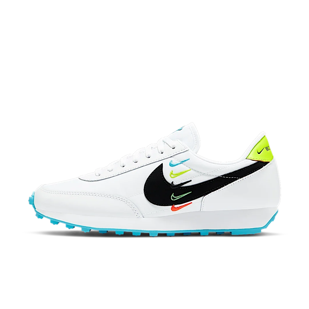 Overkicks - Nike Daybreak SE White Blue Fury (Womens) (CK2606-100) - vista lateral