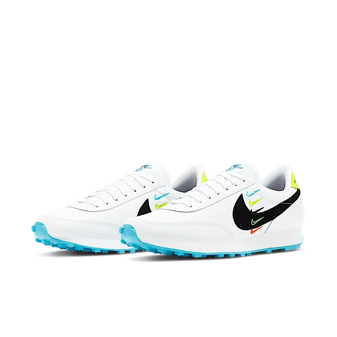 Overkicks - Nike Daybreak SE White Blue Fury (Womens) (CK2606-100) - vista trasera
