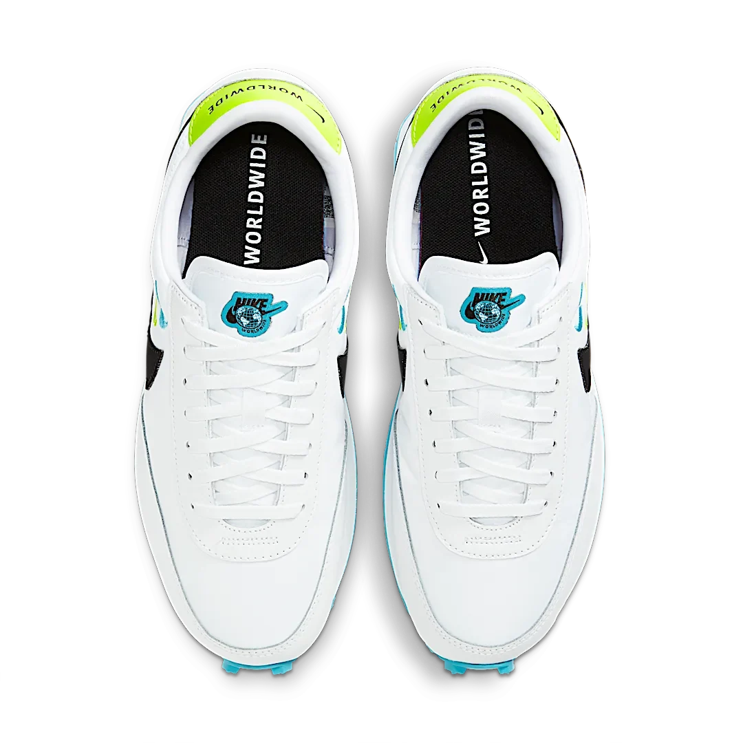 Overkicks - Nike Daybreak SE White Blue Fury (Womens) (CK2606-100) - par completo