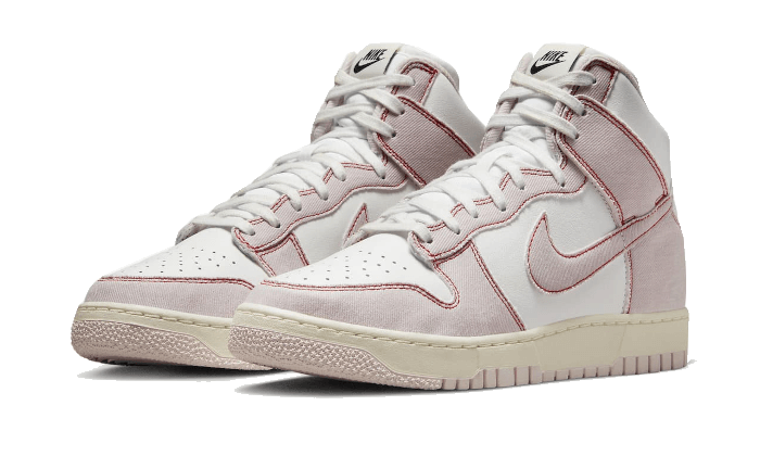 Overkicks - Nike Dunk High 1985 Barely Rose Denim (DQ8799-100) - vista trasera