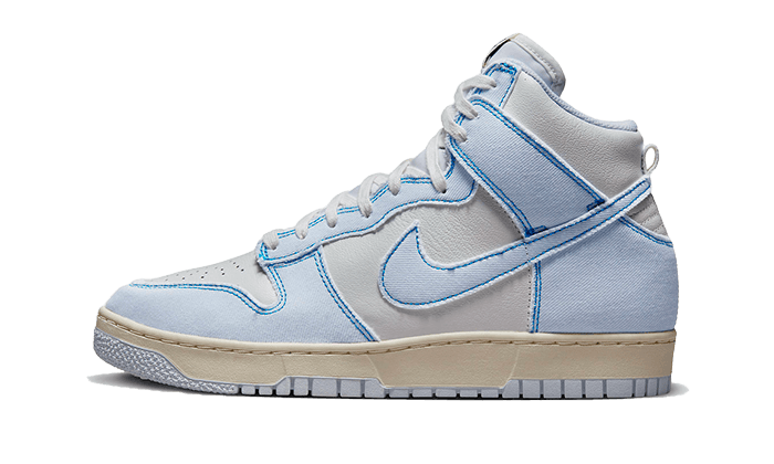 Overkicks - Nike Dunk High 1985 Blue Denim (DQ8799-101) - vista lateral