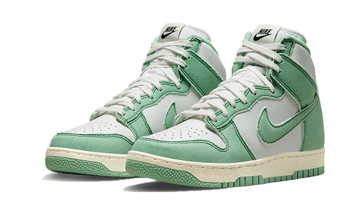 Overkicks - Nike Dunk High 1985 Enamel Green Denim (DV1143-300) - vista trasera