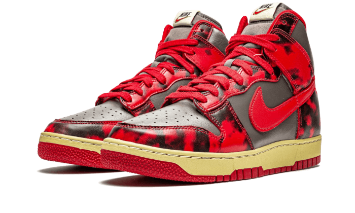 Overkicks - Nike Dunk High 1985 Red Acid Wash (DD9404-600) - vista trasera