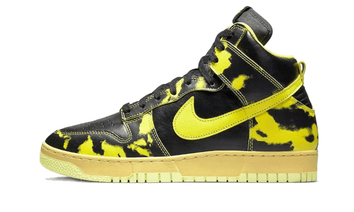 Overkicks - Nike Dunk High 1985 SP Yellow Acid Wash (DD9404-001) - vista lateral