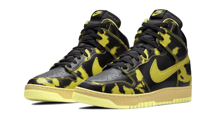 Overkicks - Nike Dunk High 1985 SP Yellow Acid Wash (DD9404-001) - vista trasera