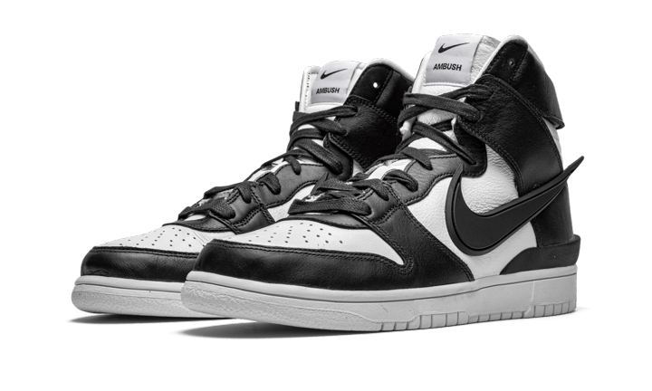 Overkicks - Nike Dunk High AMBUSH Black White (CU7544-001) - vista trasera