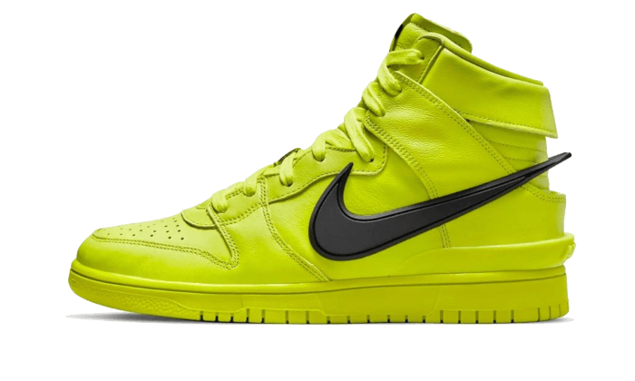 Overkicks - Nike Dunk High AMBUSH Flash Lime (CU7544-300) - vista lateral
