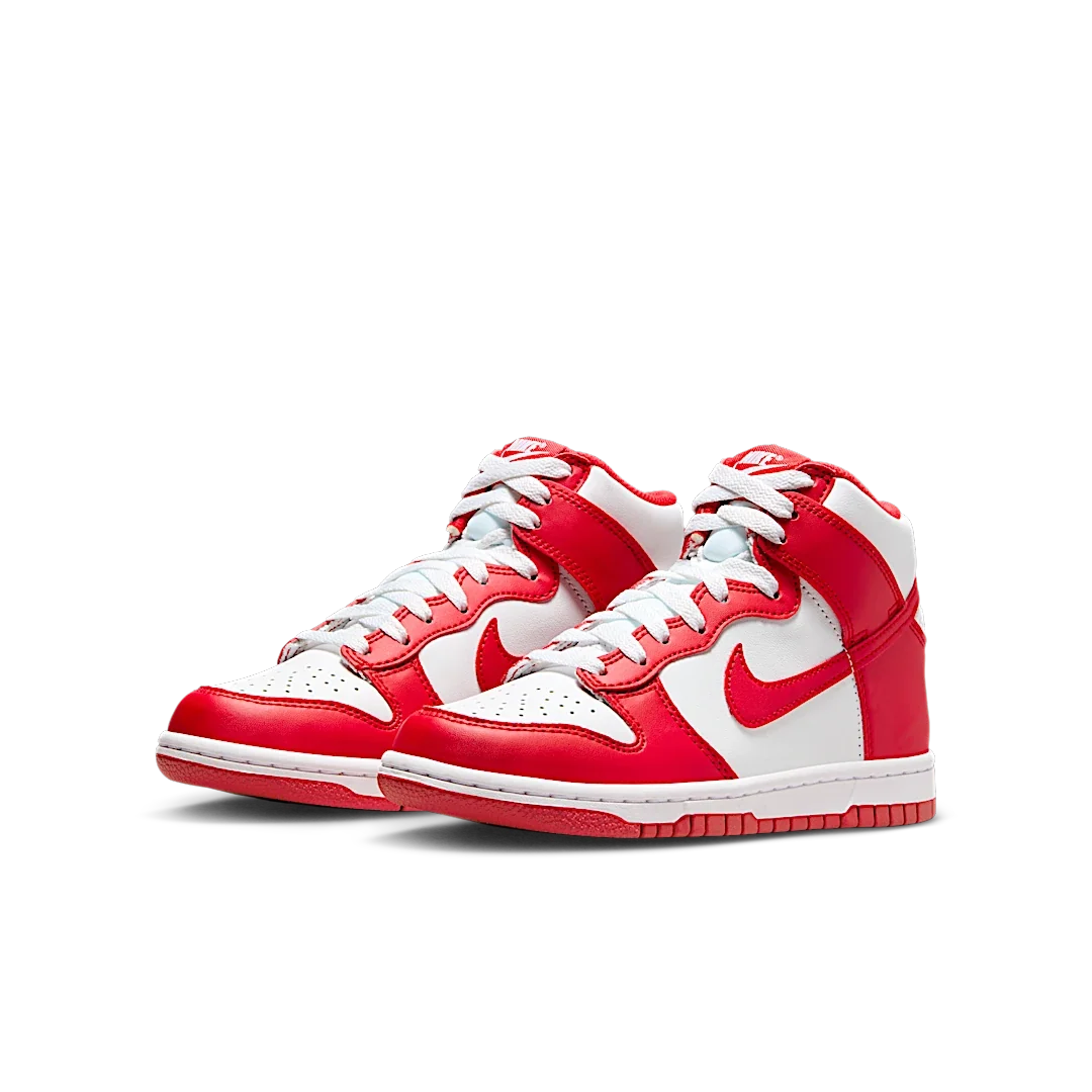 Overkicks - Nike Dunk High Championship White Red (Red Tongue Tag) (GS) (DB2179-115) - imagen 2