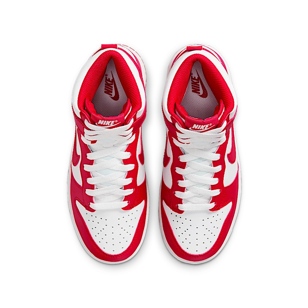 Overkicks - Nike Dunk High Championship White Red (Red Tongue Tag) (GS) (DB2179-115) - imagen 3