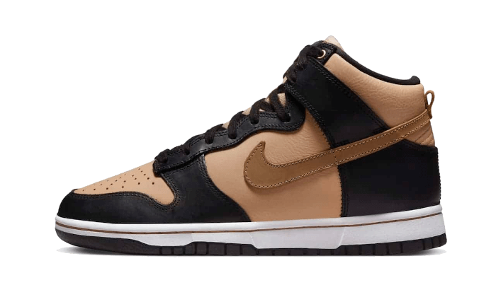 Overkicks - Nike Dunk High LXX Black Flax (DX0346-001) - vista lateral