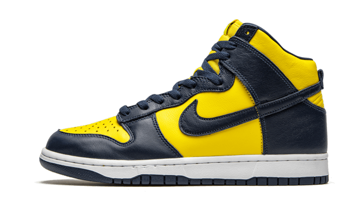 Overkicks - Nike Dunk High Michigan (2020) (CZ8149-700) - vista lateral