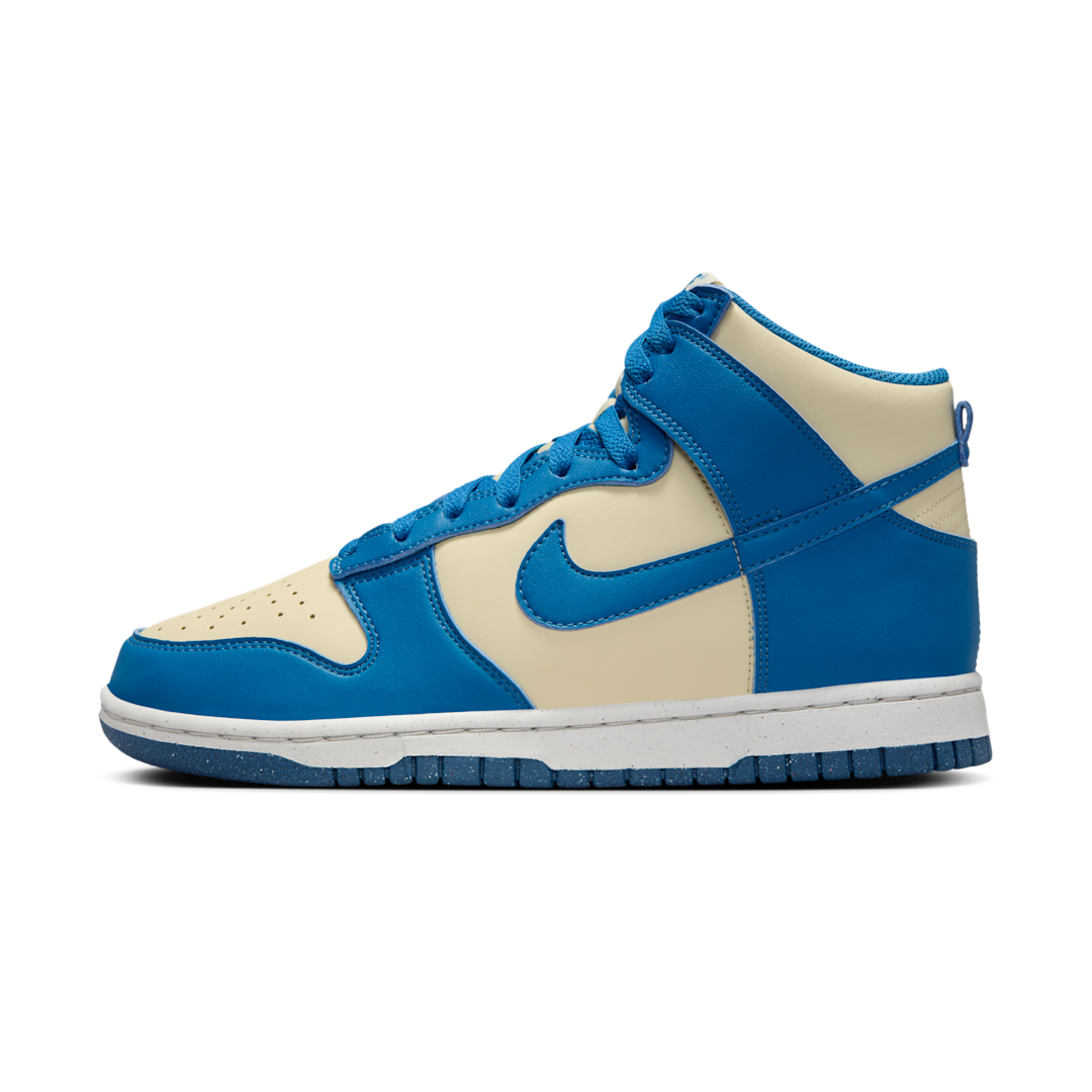 Overkicks - Nike Dunk High Next Nature Light Khaki Star Blue (FV5960-201) - vista lateral