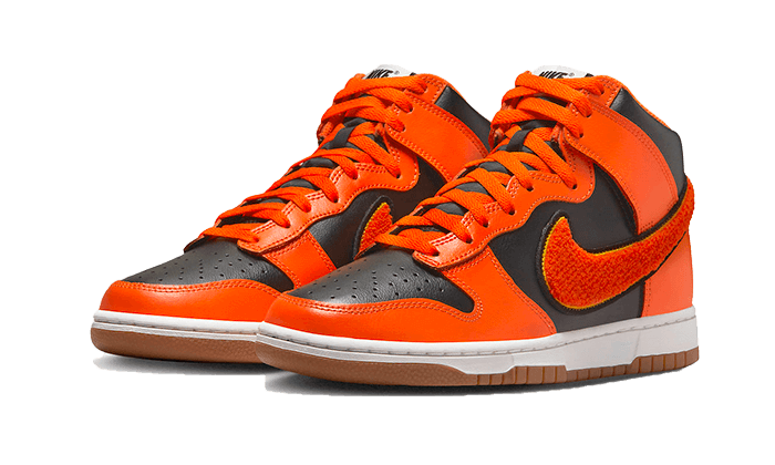 Overkicks - Nike Dunk High Retro Chenille Swoosh Safety Orange (DR8805-002) - vista trasera