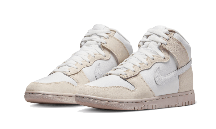 Overkicks - Nike Dunk High Retro PRM Cracked Leather Swoosh (DV0822-100) - vista trasera