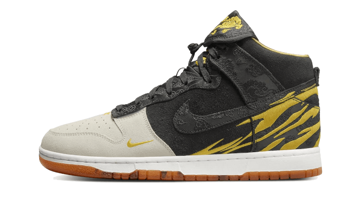 Overkicks - Nike Dunk High Retro PRM Year of the Tiger (DQ4978-001) - vista lateral
