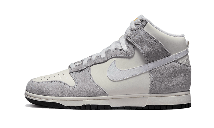 Overkicks - Nike Dunk High Retro Sail Pure Platinum Black White (DZ4515-100) - vista lateral
