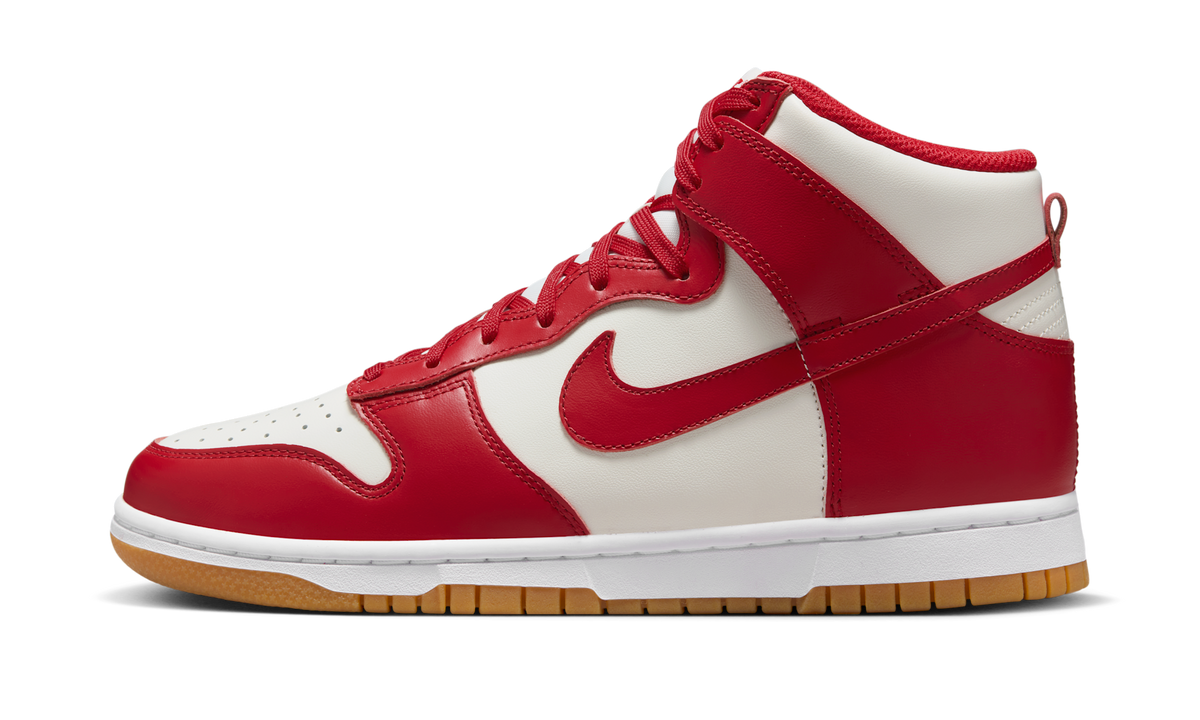 Overkicks - Nike Dunk High Sail Gym Red Gum (Womens) (DD1869-114) - vista lateral