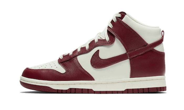Overkicks - Nike Dunk High Sail Team Red (Womens) (DD1869-101) - vista lateral