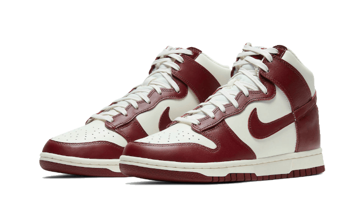 Overkicks - Nike Dunk High Sail Team Red (Womens) (DD1869-101) - vista trasera