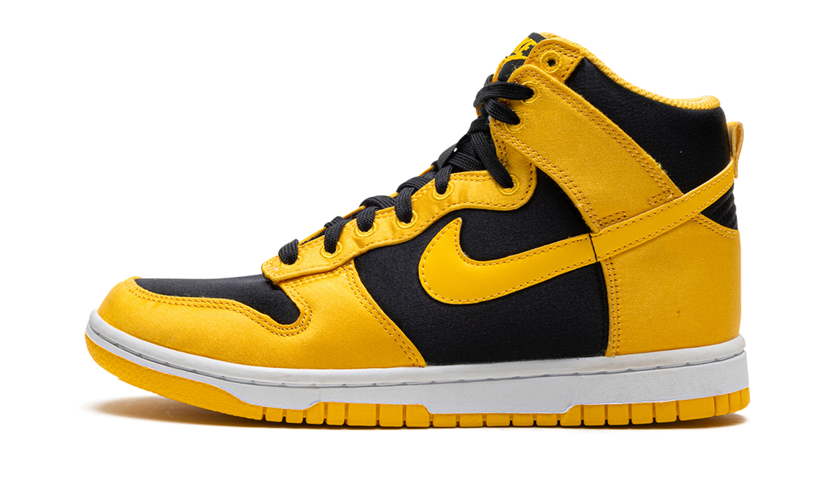 Overkicks - Nike Dunk High Satin Goldenrod (FN4216-001) - vista lateral