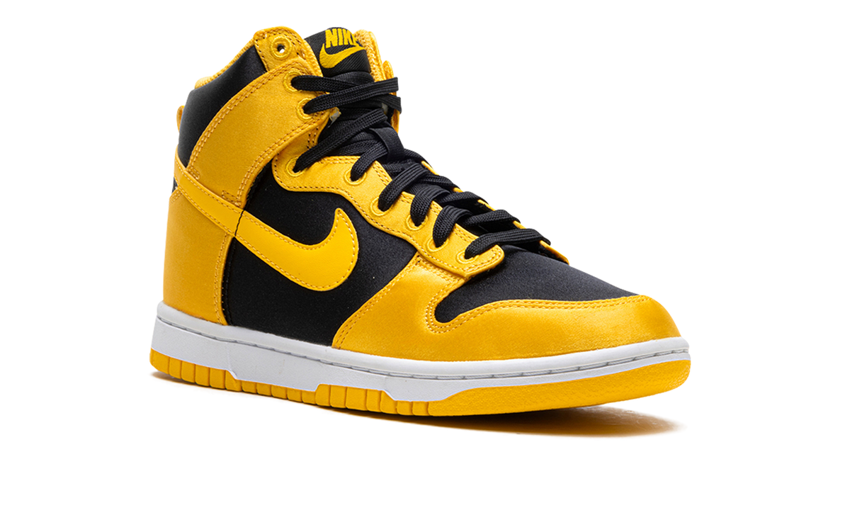 Overkicks - Nike Dunk High Satin Goldenrod (FN4216-001) - detalle lateral interior