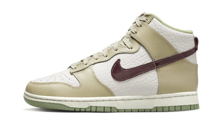 Overkicks - Nike Dunk High Tumbled Tan White Brown (DX8956-001) - vista lateral