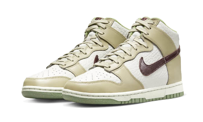 Overkicks - Nike Dunk High Tumbled Tan White Brown (DX8956-001) - vista trasera