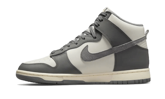 Overkicks - Nike Dunk High Vintage Light Bone Grey (DM0582-001) - vista lateral