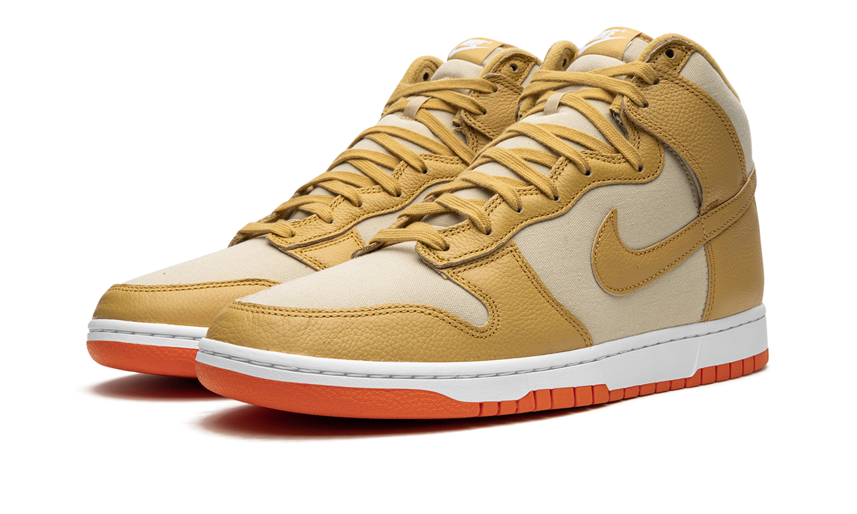 Overkicks - Nike Dunk High Wheat Gold Safety Orange (DV7215-700) - vista trasera
