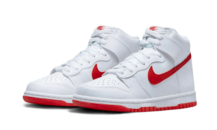 Overkicks - Nike Dunk High White Picante Red (DV0828-100) - vista trasera