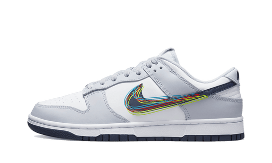 Overkicks - Nike Dunk Low 3D Swoosh (DV6482-100) - vista lateral
