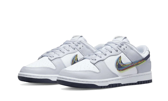 Overkicks - Nike Dunk Low 3D Swoosh (DV6482-100) - vista trasera