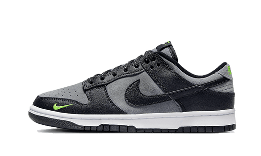 Overkicks - Nike Dunk Low Black Cool Grey Volt Mini Swoosh (FQ2205-001) - vista lateral