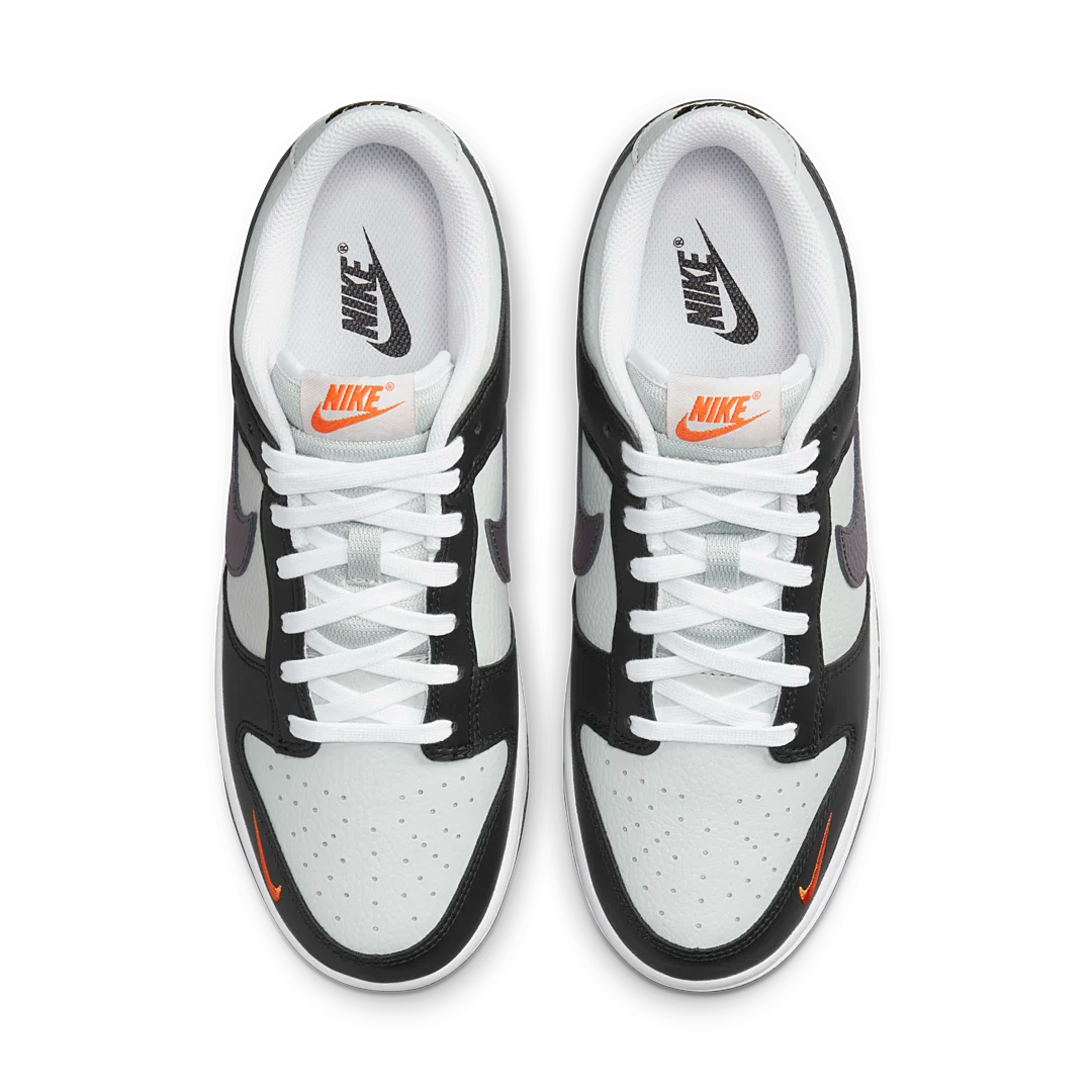 Overkicks - Nike Dunk Low Black Total Orange Mini Swoosh (FN7808-001) - par completo