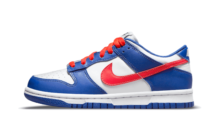 Overkicks - Nike Dunk Low Bright Crimson Game Royal (CW1590-104) - vista lateral