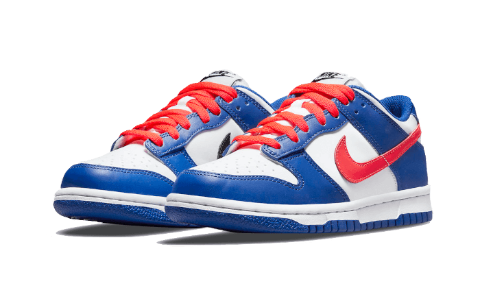 Overkicks - Nike Dunk Low Bright Crimson Game Royal (CW1590-104) - vista trasera