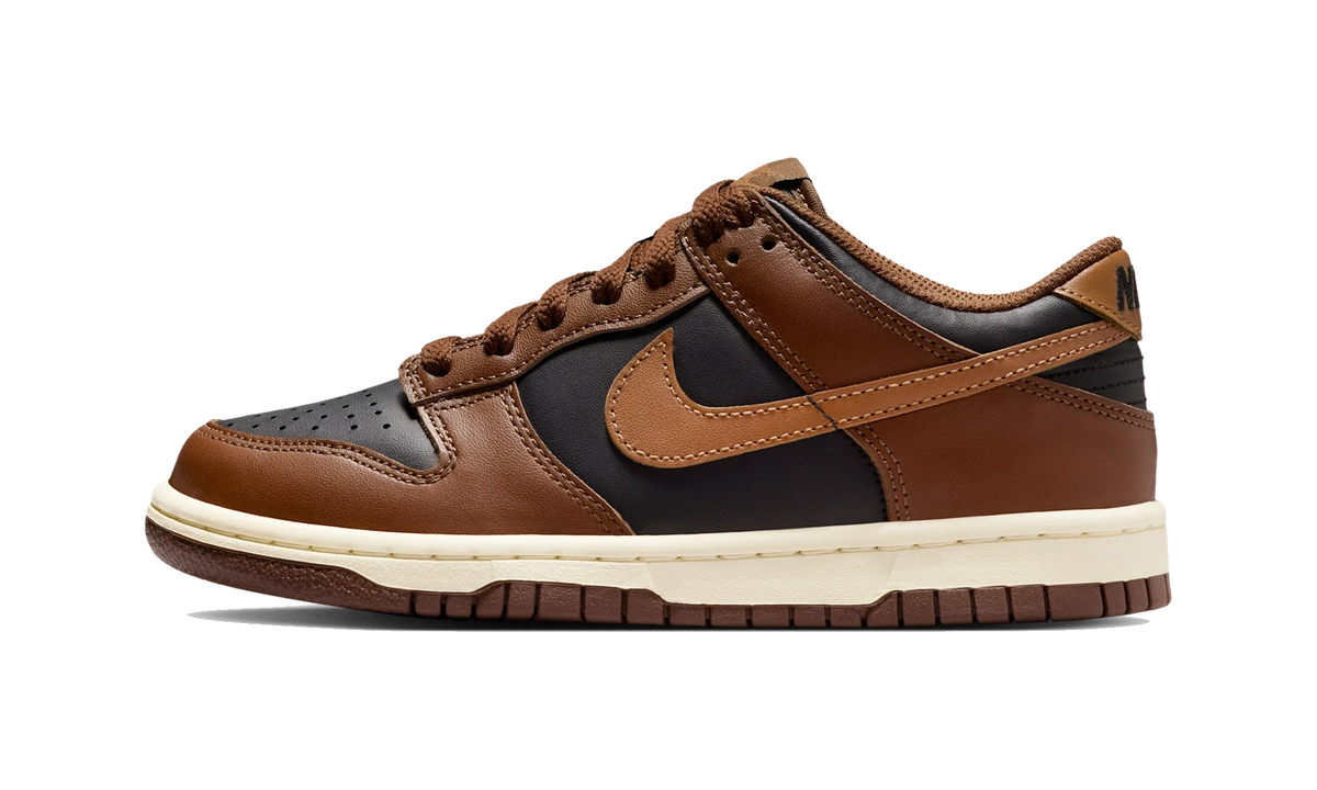 Overkicks - Nike Dunk Low Brown Black (GS) (FB9109-006) - vista lateral