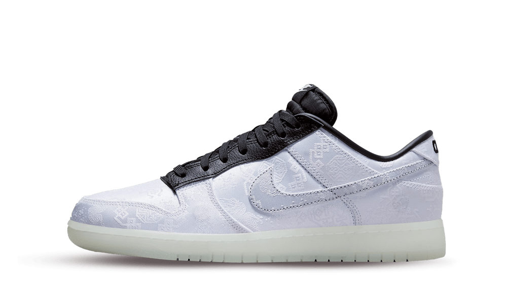 Overkicks - Nike Dunk Low CLOT Fragment White (FN0315-110) - vista lateral